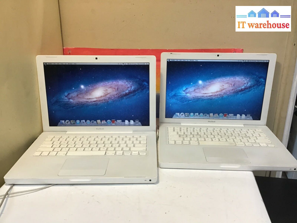 Lot Of 2 Apple 13”Laptop A1181 2007 Intel C2D T7200 2Ghz 2Gb 80Gb Os X 10.7.5