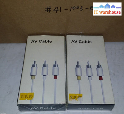 Lot Of 2 Av Rca Cable