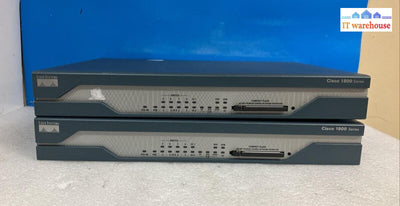 (Lot Of 2) Cisco 1800 Series Integrated Services Enterprise Router 47-21292-01 ~
