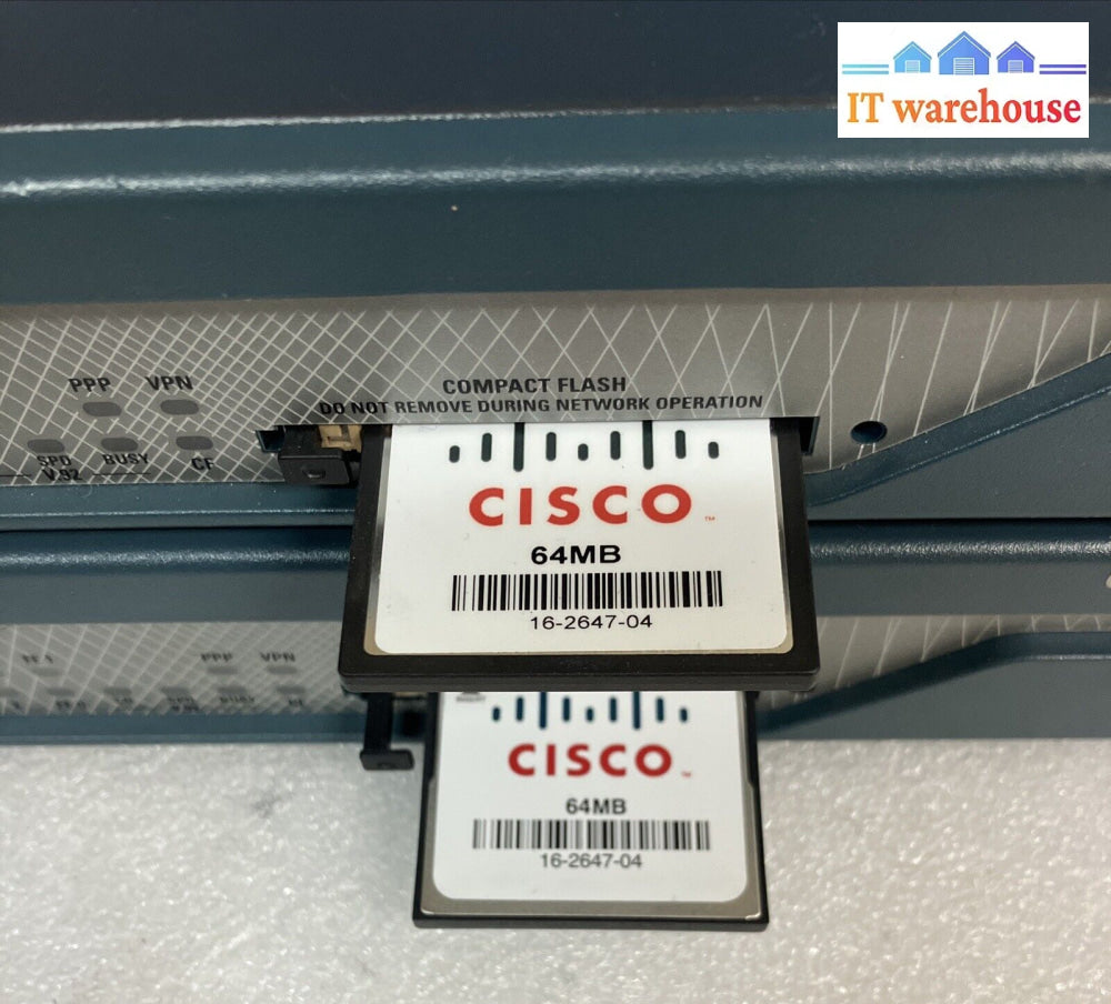 (Lot Of 2) Cisco 1800 Series Integrated Services Enterprise Router 47-21292-01 ~