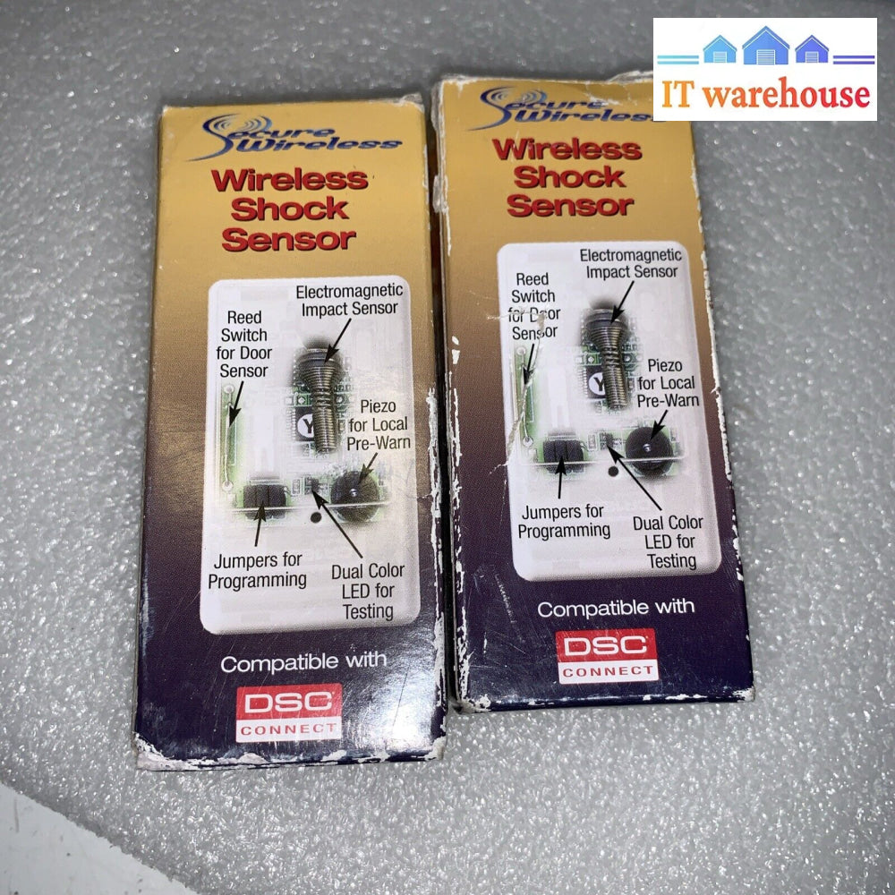 Lot Of 2 Dsc Ev-Dw4927 Ss Wireless Shock Sensor