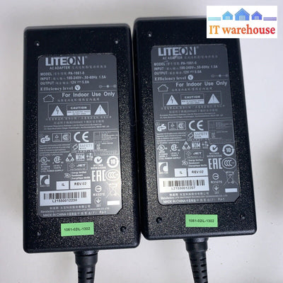 Lot Of 2 Genuine Liteon Pa-1061-0 Ac Adapter 12V 5A Power Supply 60W