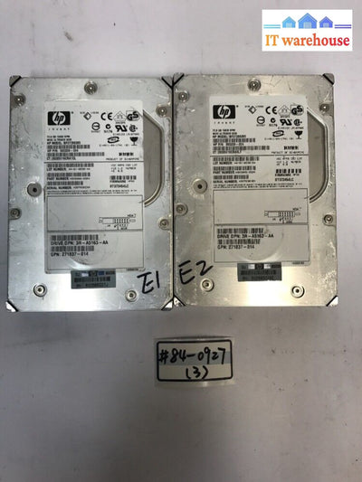 Lot Of 2 Hp 15K.4 73.4Gb Internal 15000Rpm 3.5’ (St373454Lc) Hdd 360209-004