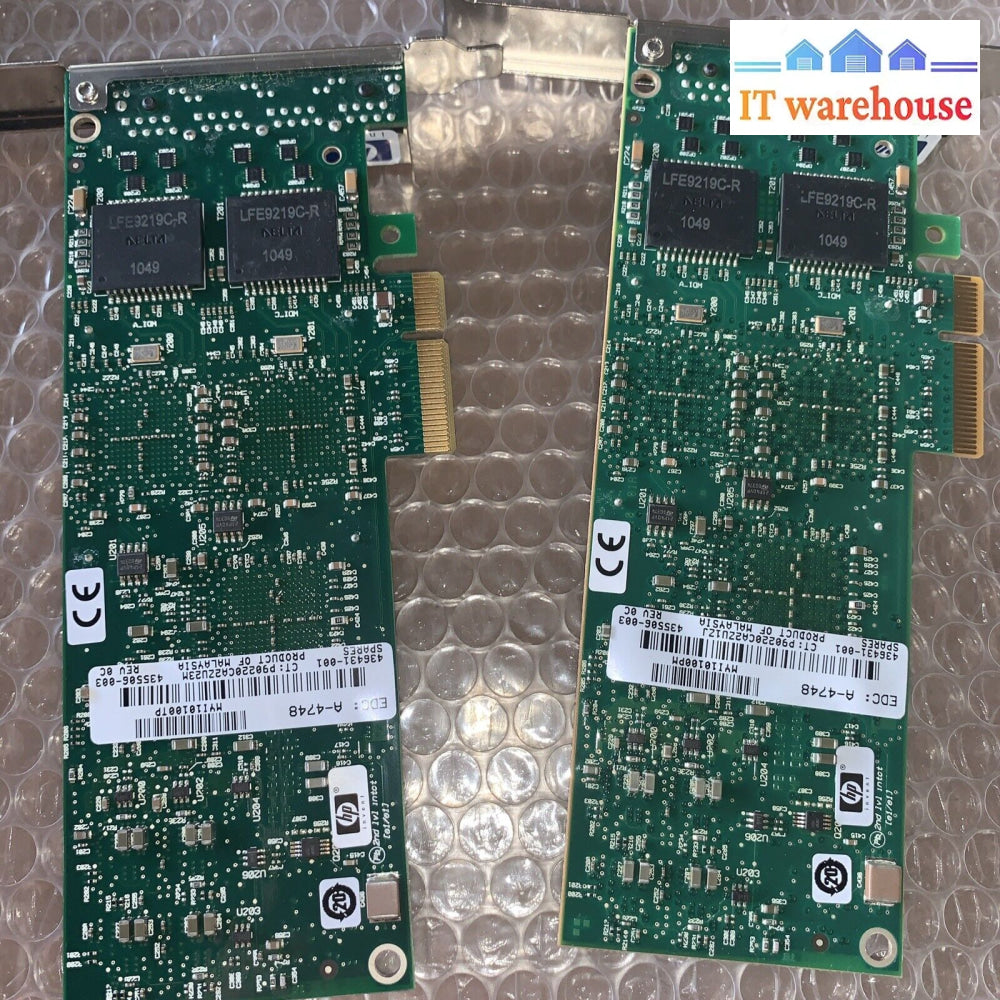 (Lot Of 2) Hp Quad Port Gigabit Server Adapter 436431-001 Nc364T