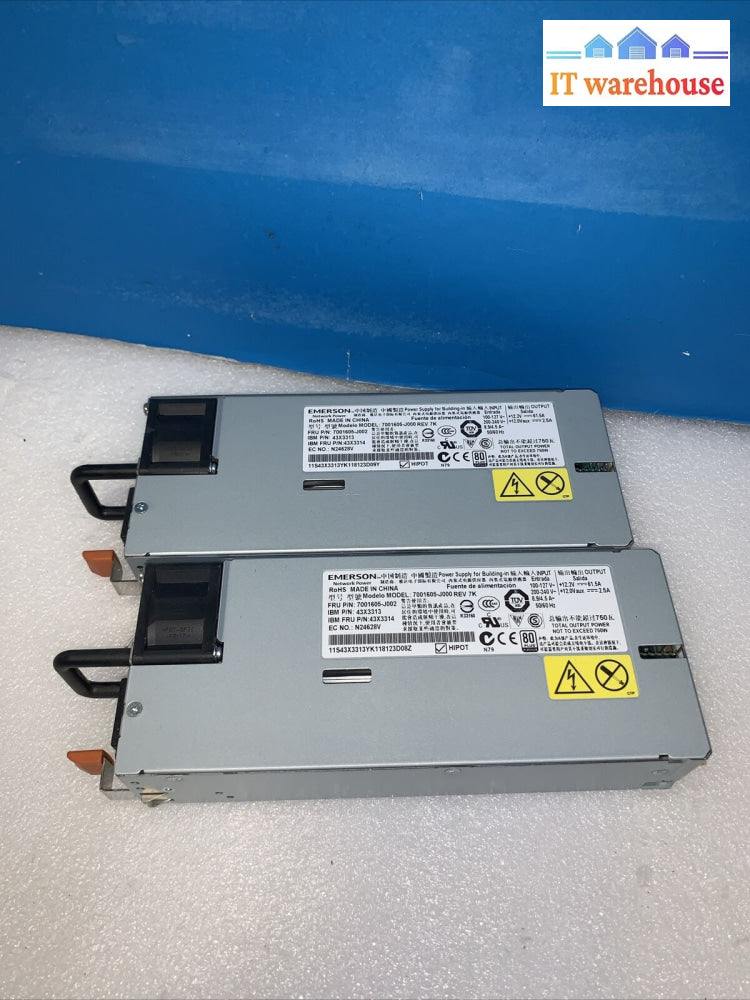 Lot Of 2 Ibm 43X3314 750W Power Supply For X3550 X3560 M4 43X3313