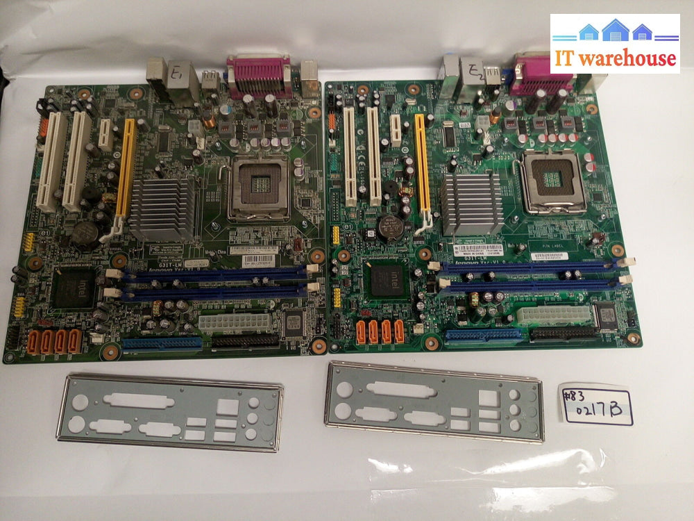 - Lot Of 2 Ibm&Lenovo G31T-Lm2 Motherboard Socket 775 Ddr2 Intel G31 With I/O