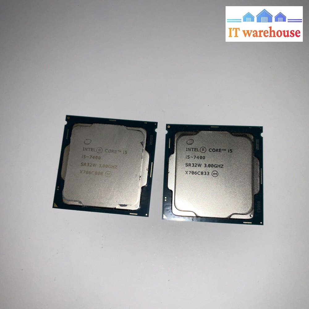 Lot Of 2 Intel Core I5-7400 Processor (3.00Ghz 10 Cores Socket Lga 1151) Cpu