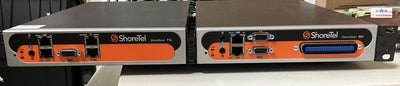 ~ Lot Of 2 Mix Shoretel Shoregear T1K & 90V Voice Switch W/ Dual Rack Mount Tray