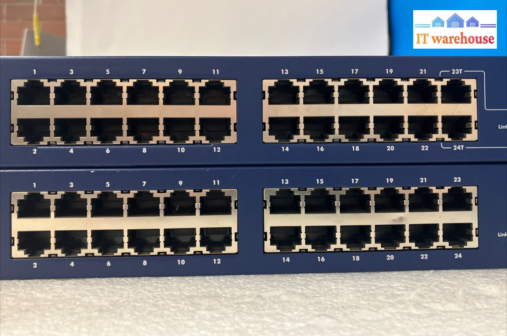 (Lot Of 2) Netgear Gs724T V3 / V4 24-Port Gigabit Duo Sfp Port Ethernet Switch ~