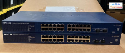 (Lot Of 2) Netgear Gs724T V3 / V4 24-Port Gigabit Duo Sfp Port Ethernet Switch ~