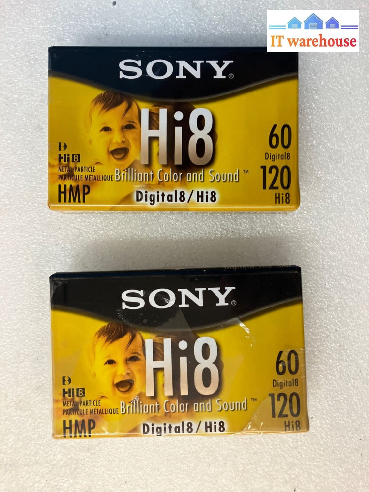 ~(Lot Of 2) New Sony Hi8 60 Min Digital8 120 Hmp Camcorder 8Mm Cassette Tape