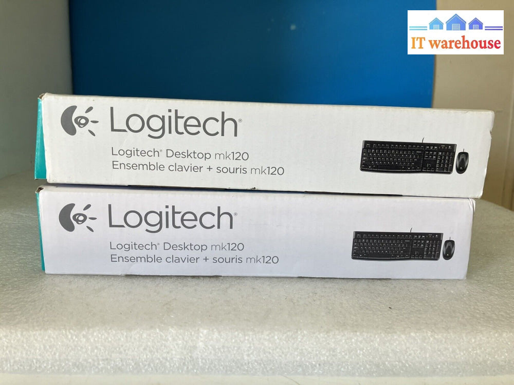 ~ (Lot Of 2) Open Box Logitech Mk120 (920-002565) Wired Keyboard No Mouse