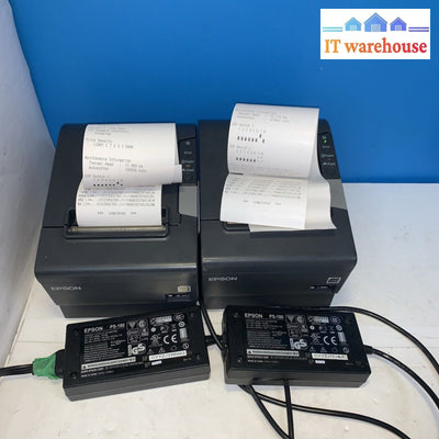 Lot Of 2 Refurbished Epson Tm-T88V M244A Usb Thermal Receipt Printer *Warranty*