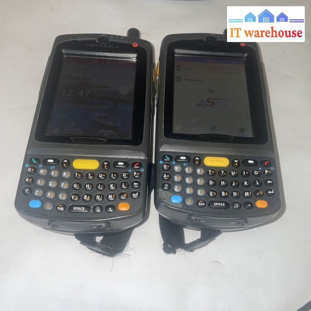 Lot Of 2 Symbol Mc75A Mobile Barcode Scanner Computer (No Pen)