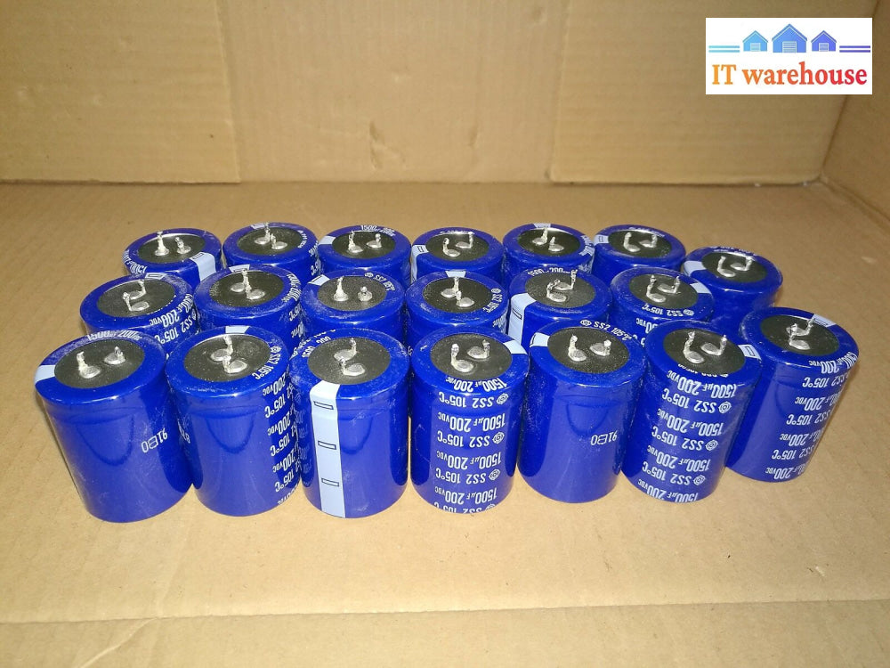 + Lot Of 20 1500Uf 200V Aluminum Electrolytic Snap In Capacitor