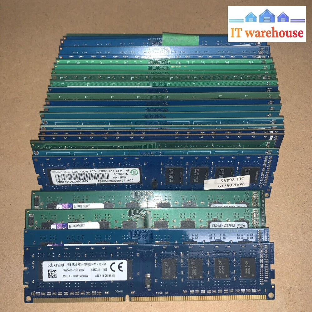 Lot Of 26 4Gb Ddr3 Pc3 Desktop Non-Ecc Memory Ram