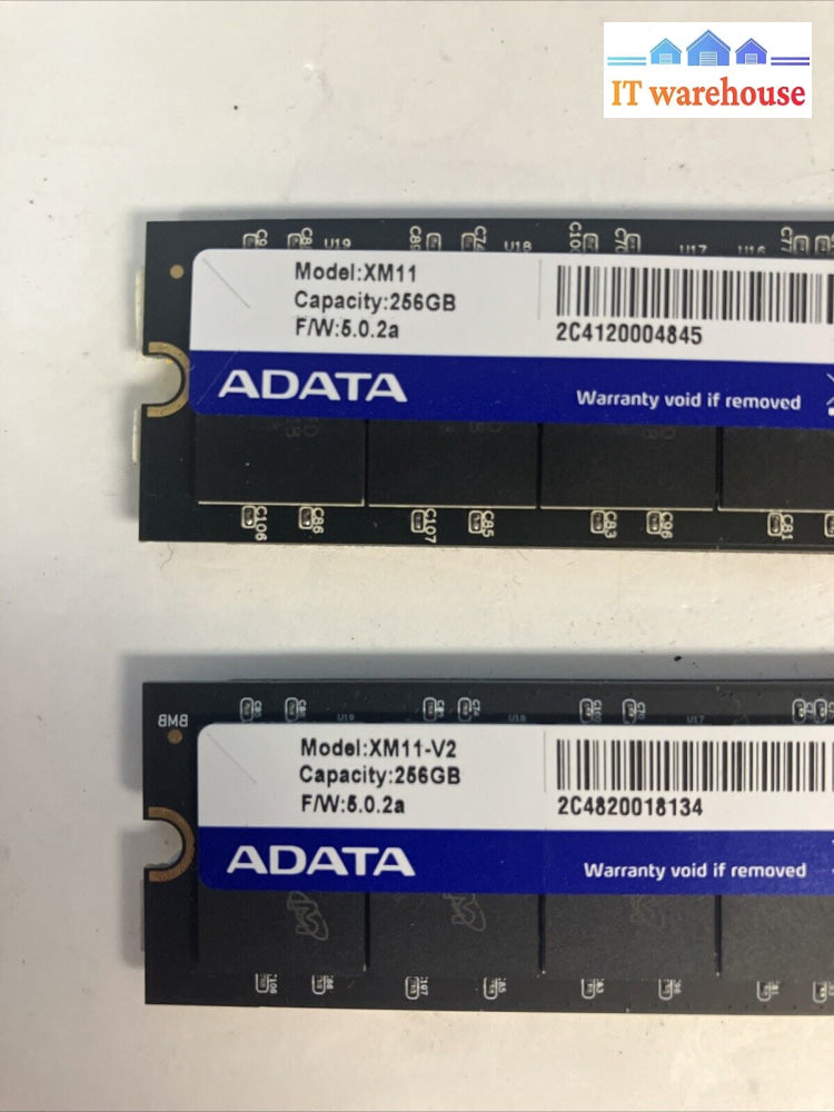 (Lot Of 2X) Adata 256Gb M.2 Ssd Xm11 With Heatsink *Tested/Work* ~