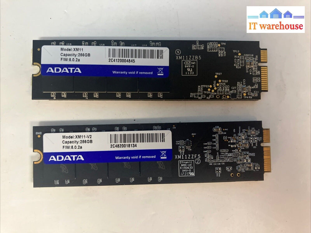 (Lot Of 2X) Adata 256Gb M.2 Ssd Xm11 With Heatsink *Tested/Work* ~