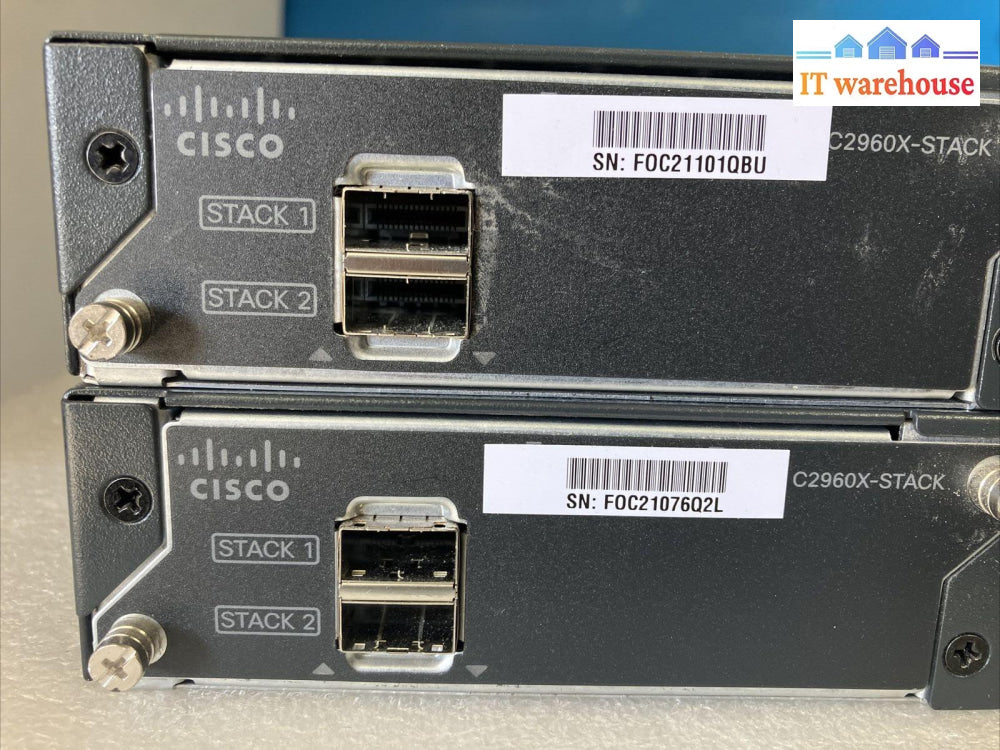 (Lot Of 2X) Cisco Catalyst 2960X Ws-C2960X-48Fps-L 48-Port Gigabit Poe + Switch ~