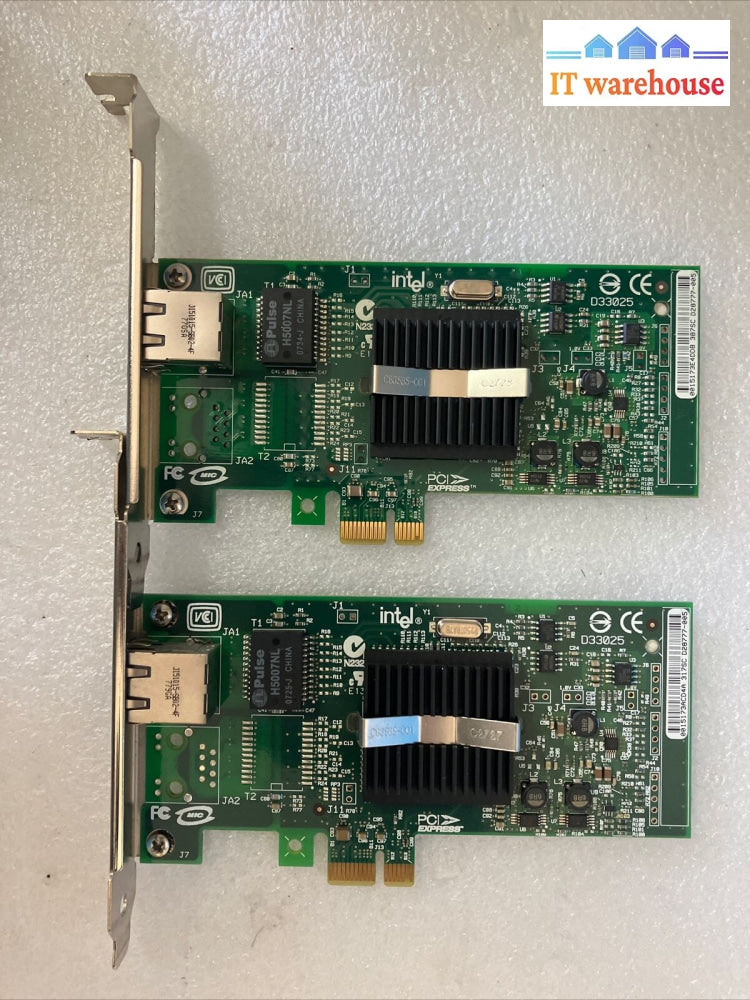 (Lot Of 2X) Dell D29084 1-Port Pci-E Server Network Lan Card D33745 Pn 0U3867 ~