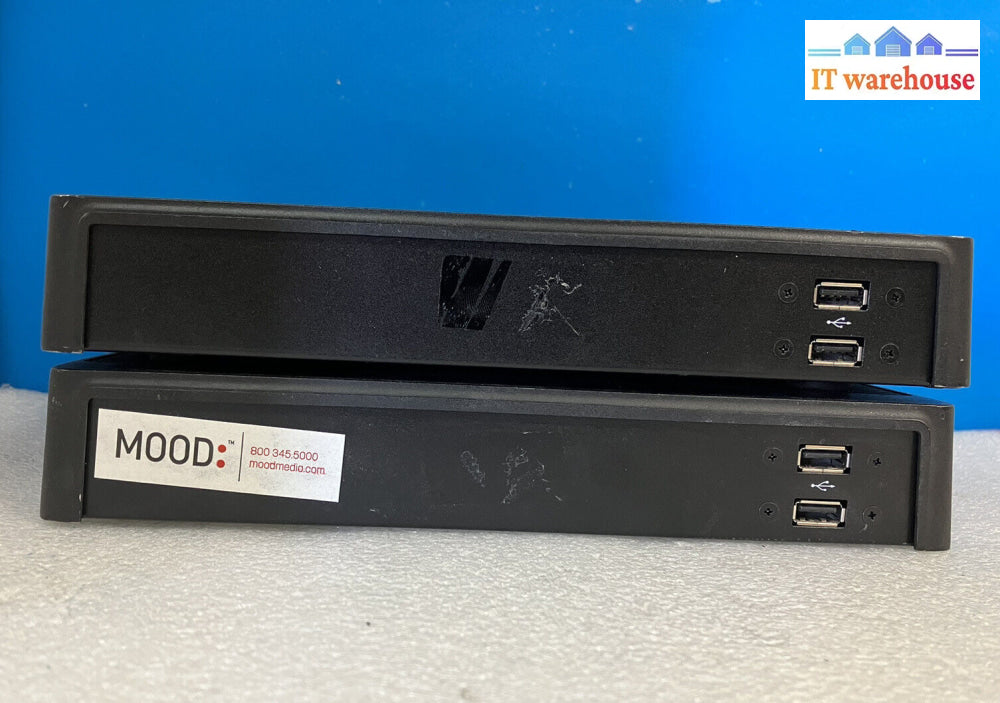 ~ (Lot Of 2X) Mood Media Ndis 125-L-Led Embedded Pc Fanless Signage Player W/ Ac