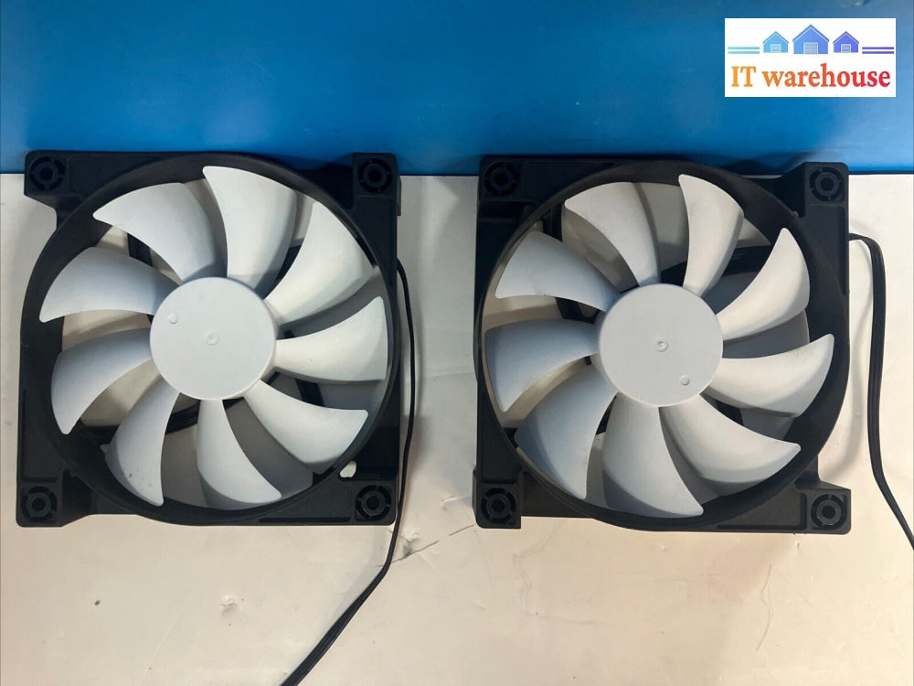 (Lot Of 2X) Nzxt 12V 0.16A 1.92W High Performance Airflow Case Fan Rf-Fn122-R8 ~