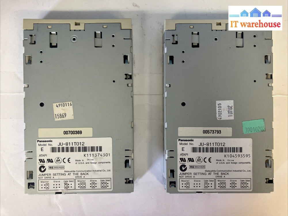 (Lot Of 2X) Panasonic Ju-811T012 Internal Atapi Ide Zip 100 Disk Drive ~