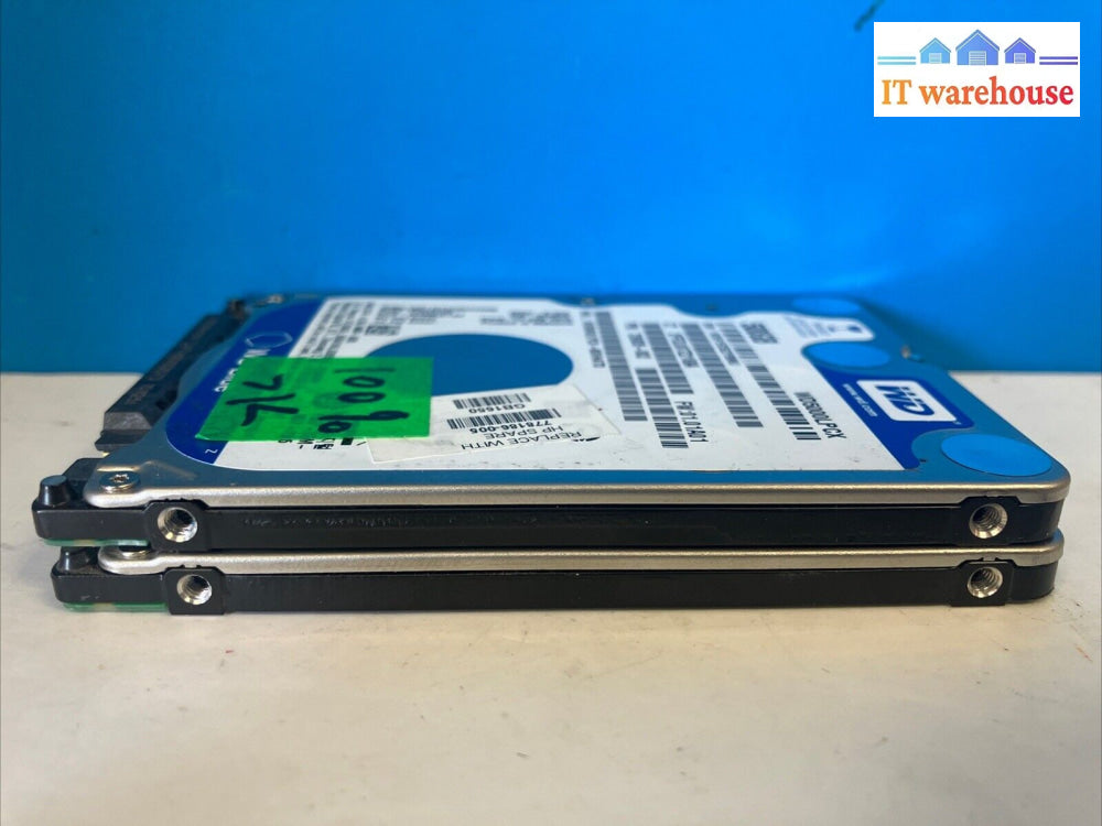 (Lot Of 2X) Wd Blue Wd5000Lp 500Gb Sata 2.5’’ Hard Drive Hdd (1000 Days Remain) ~