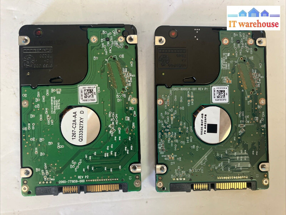 (Lot Of 2X) Wd Blue Wd5000Lp 500Gb Sata 2.5’’ Hard Drive Hdd (1000 Days Remain) ~