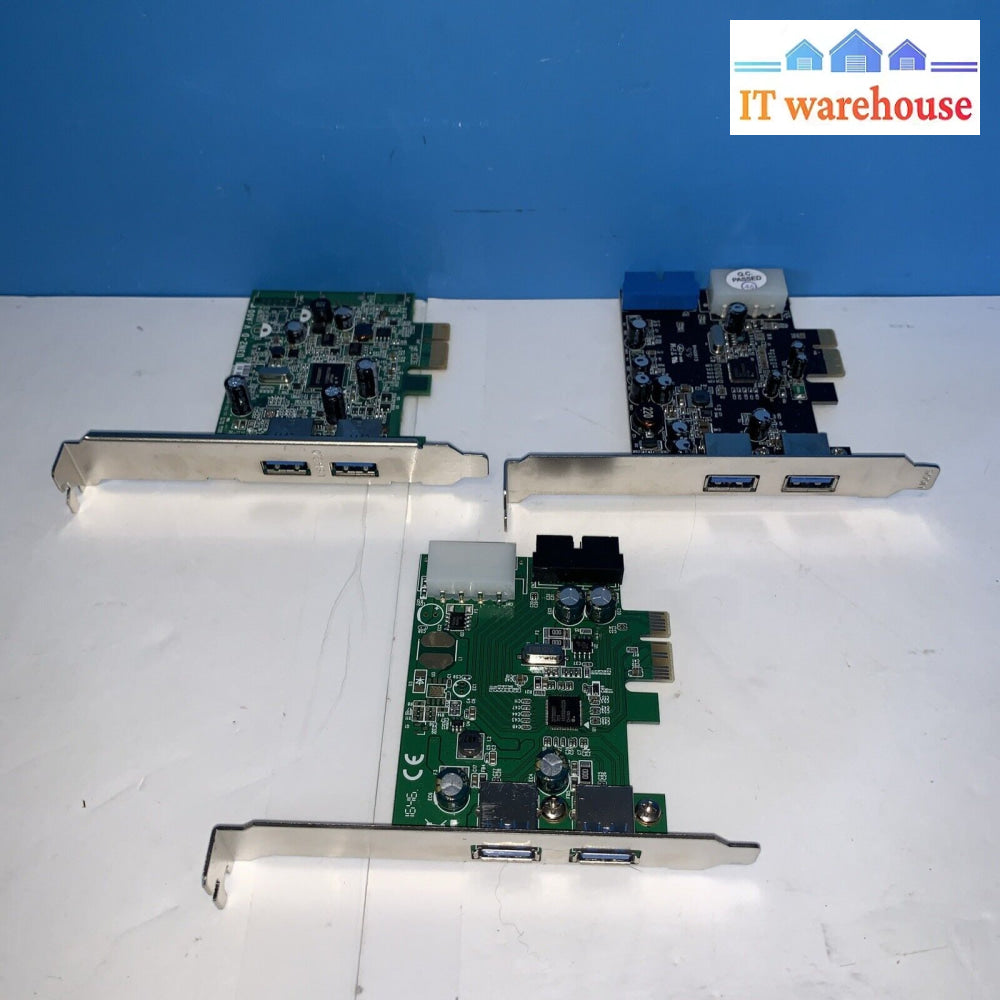 (Lot Of 3) 2 Port Usb 3.0 And One 19 Pin Internal Header Card