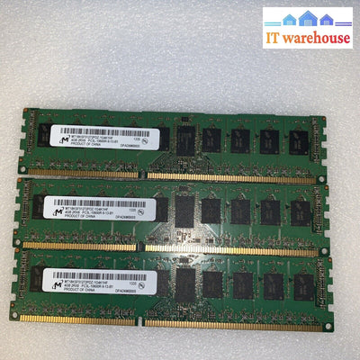 Lot Of 3 4Gb Micron Mt18Ksf51272Pdz-1G4K1Hf 2Rx8 Pc3L-10600R Ram Ddr3 Memory