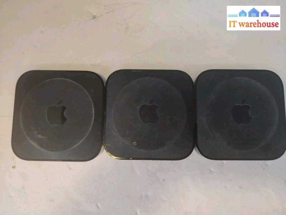 Lot Of 3 Apple A1378 Tv 2Nd Generation Streaming Media Player Black (No Remote)~