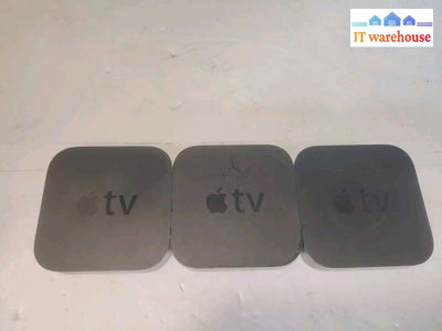 Lot Of 3 Apple A1378 Tv 2Nd Generation Streaming Media Player Black (No Remote)~