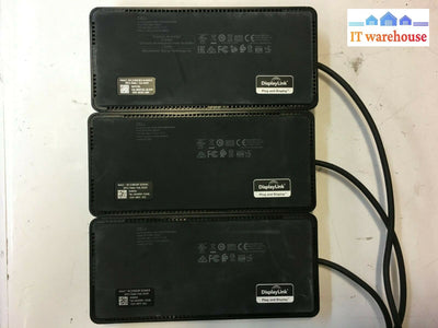 Lot Of 3 Dell Docking Station D6000 For Repair