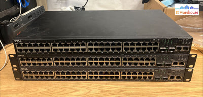 (Lot Of 3) Dell Powerconnect 3448 10/100Mbps 48-Port Network Switch W/ Ears~