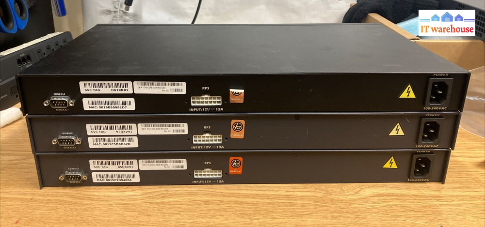 (Lot Of 3) Dell Powerconnect 3448 10/100Mbps 48-Port Network Switch W/ Ears~