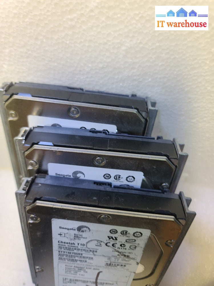 - Lot Of 3 Dell Seagate 146Gb 3Gb Sas 3.5’ Hard Drive Wr711 St3146755Ss