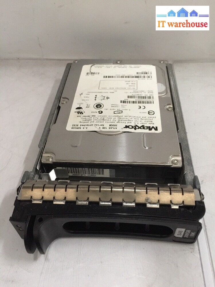 + Lot Of 3 G8774 Dell Maxtor 300Gb 10K Sas 3.5’ Hard Drive 0G8774 W/ Tray @@@