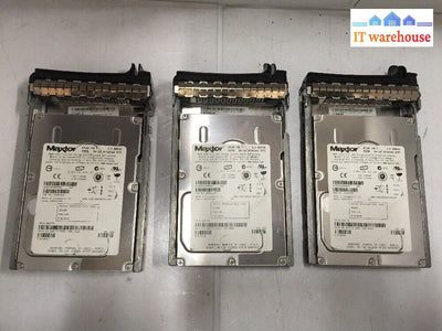 + Lot Of 3 G8774 Dell Maxtor 300Gb 10K Sas 3.5’ Hard Drive 0G8774 W/ Tray @@@