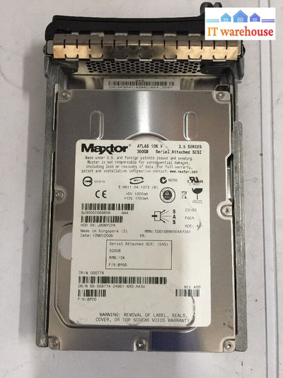 + Lot Of 3 G8774 Dell Maxtor 300Gb 10K Sas 3.5’ Hard Drive 0G8774 W/ Tray @@@