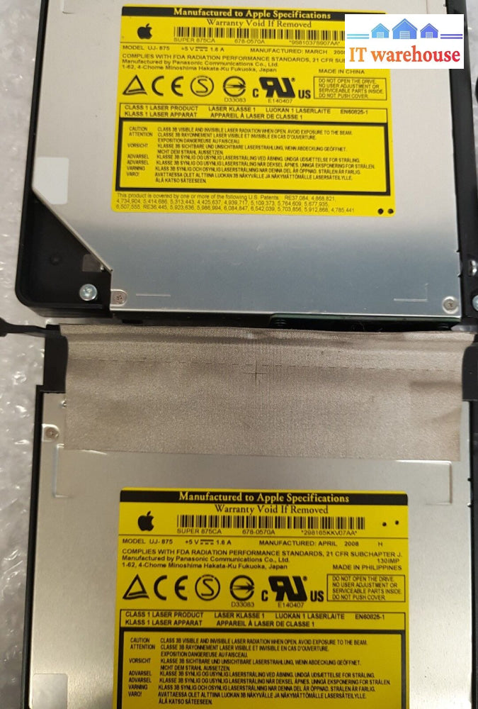 - Lot Of 3 Genuine Apple Dvdrw Drive (2X Uj-875 1X Ga11N)