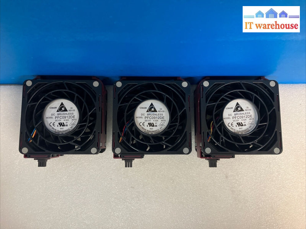 ~ (Lot Of 3) Hp Proliant Dl370 G6 Server Fan 492120-002 615641-001 Pfc0912De