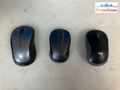 ~ Lot Of 3 Mixed Model Logitech M325 M310 M185 Wireless Mouse W/ Usb Receiver