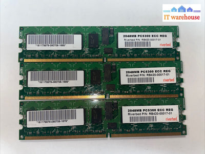 Lot Of 3 Riverbed Rb420-00017-01 6Gb (3 X 2Gb) Pc5300 Ecc Reg 2048Mb Ram