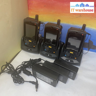 Lot Of 3 Symbol Mc75A Mobile Barcode Scanner Computer With Extra Batteries.