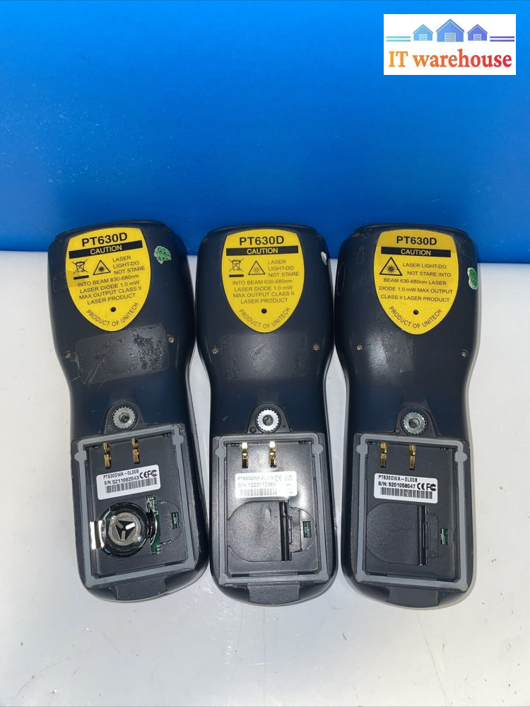 Lot Of 3 Unitech Model Pt630D Data Collection Terminal