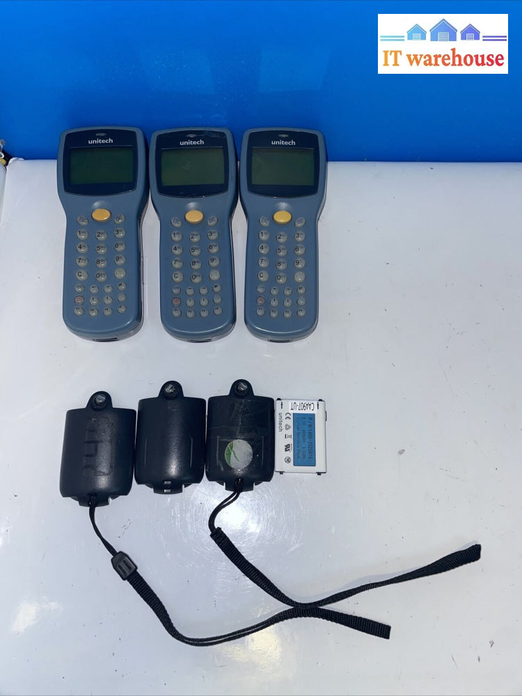 Lot Of 3 Unitech Model Pt630D Data Collection Terminal