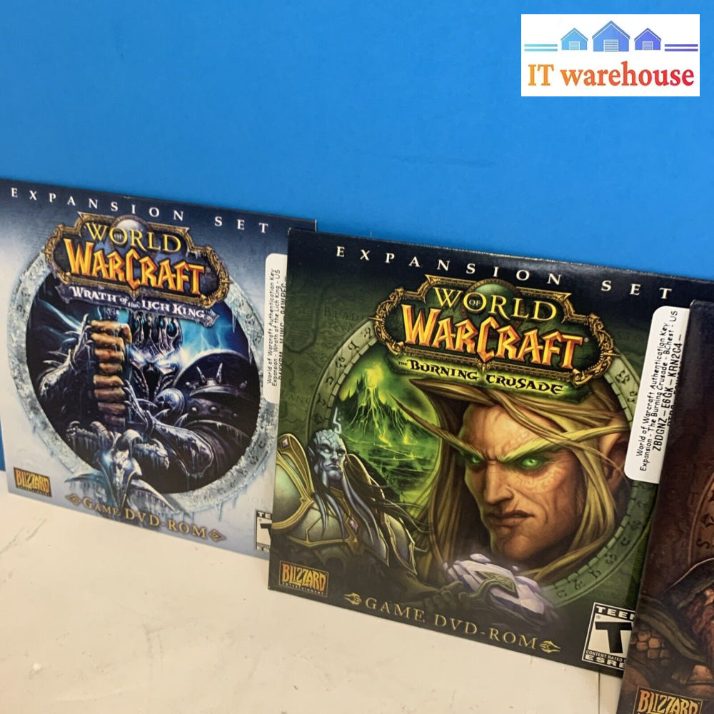 Lot Of 3 World Of Warcraft Game With 4X Keys (Unknown)