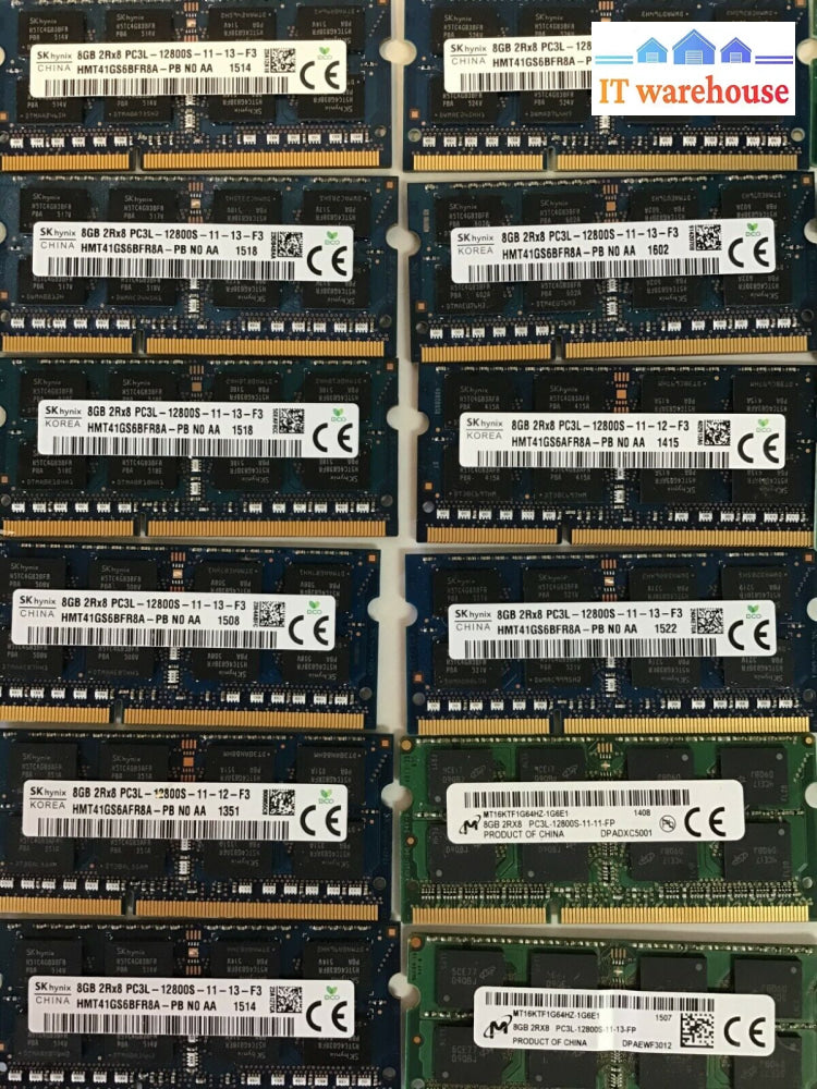 (Lot Of 30) 8Gb Ddr3L Ram Samsung Skhynix Micron Etc. Tested