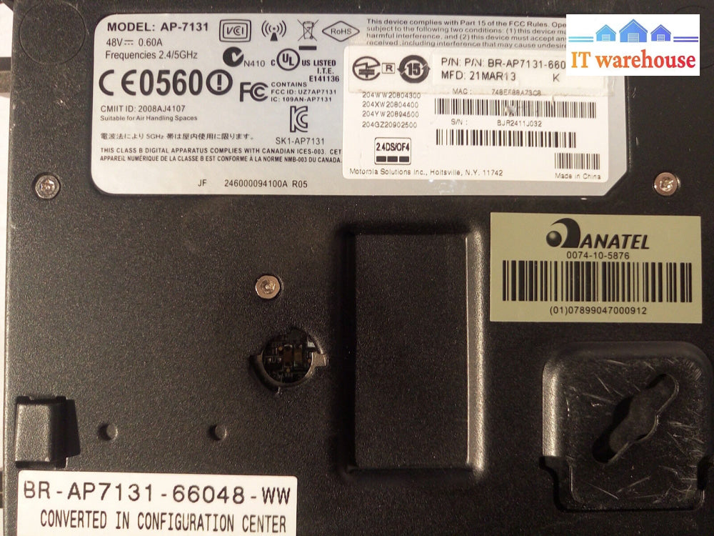 - Lot Of 3X Brocade Ap-7131 Wireless Lan Access Point Br-Ap7131-66048-Ww (No Ac)